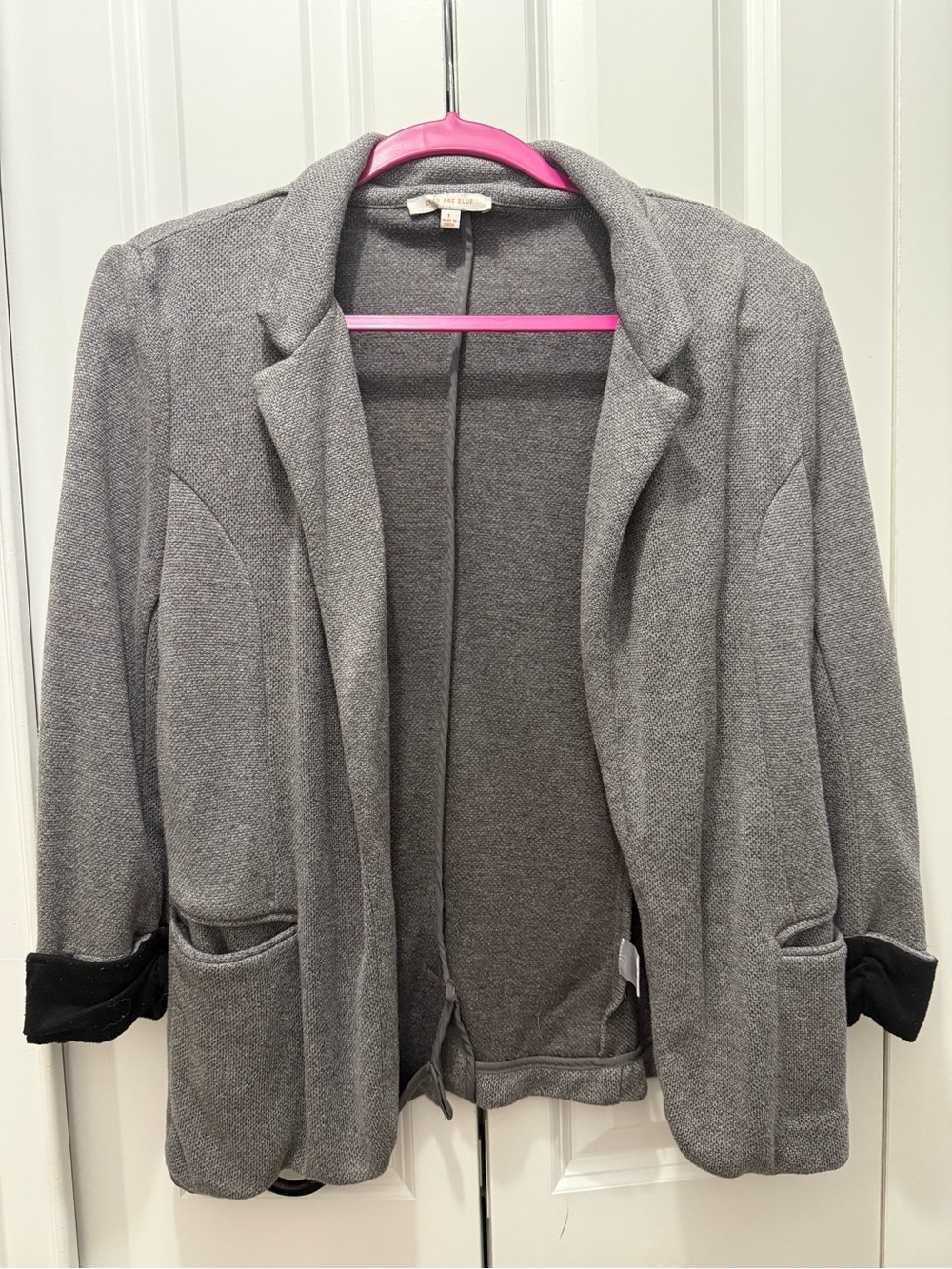 Skies Are Blue Heather Gray Open-Front Blazer